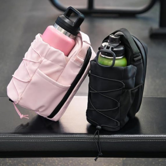 Fitness Magnetic Kettle Bag Crossbody Gym Bag – Magnetic Water Bottle Holder Sling for Men & Women
